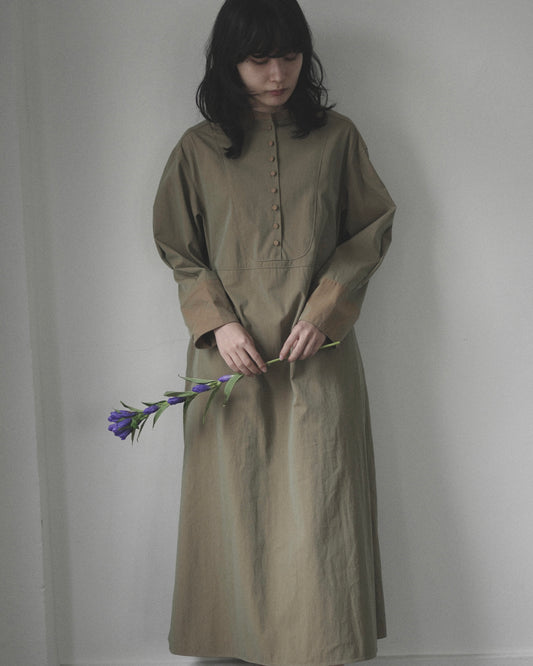 清明 - Chambray Long Shirt Dress -