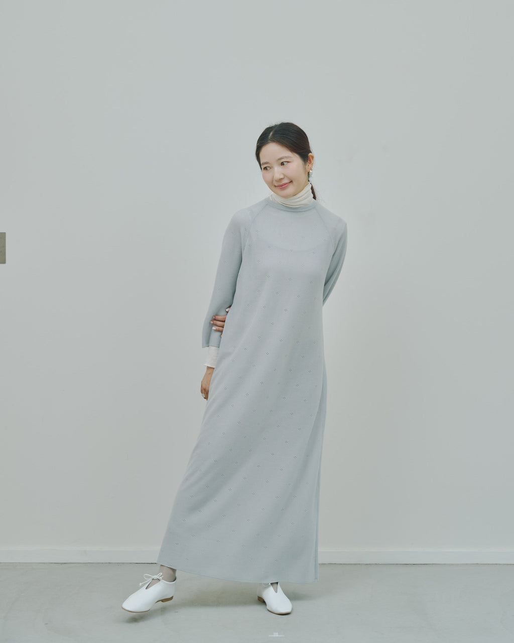 薄氷 - Cashmere long dress -