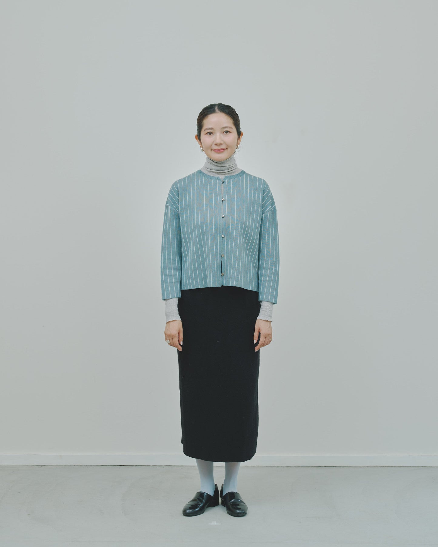 日々 - Cashmere jacquard cardigan -