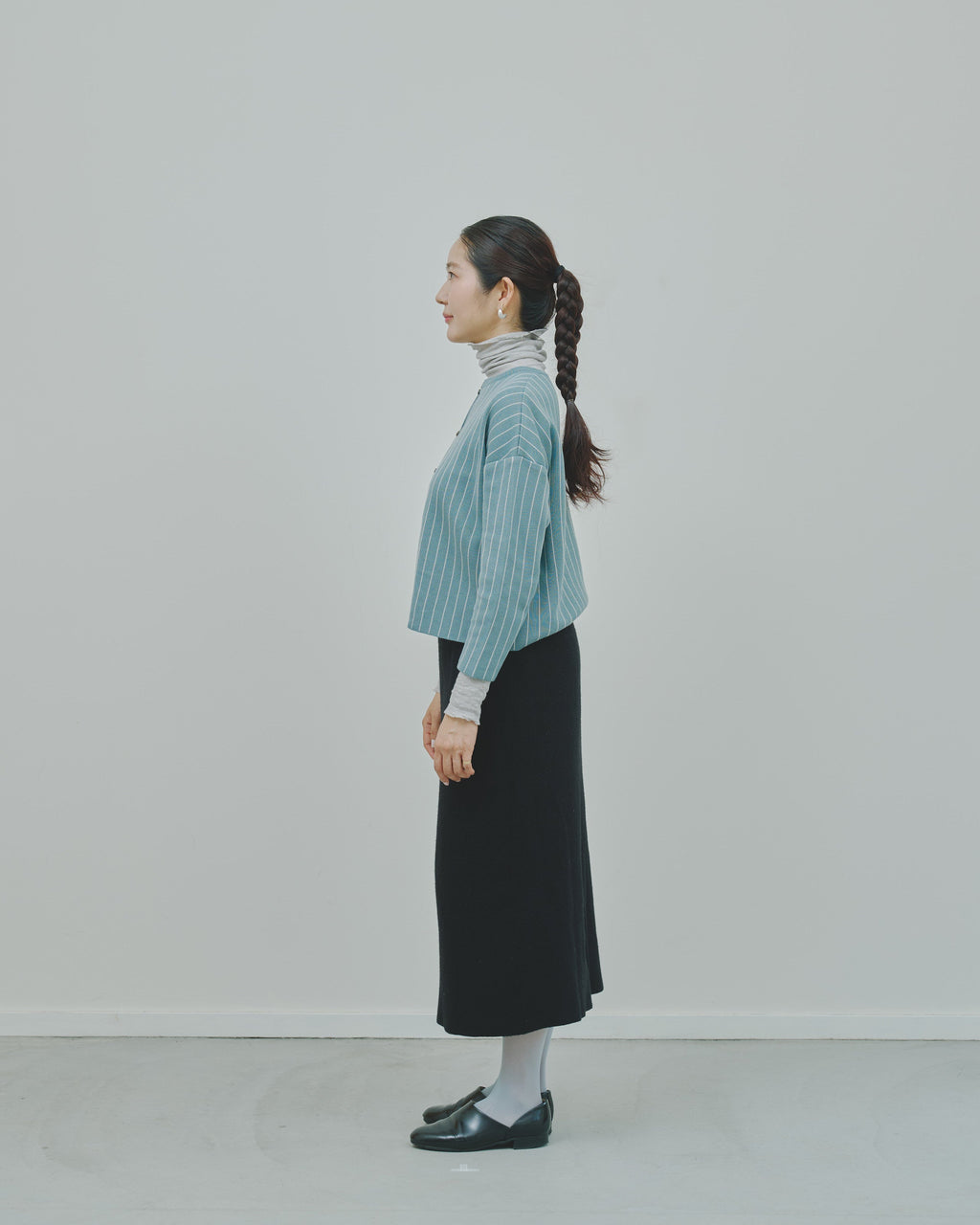 日々 - Lyocell & cashmere jacquard cardigan -