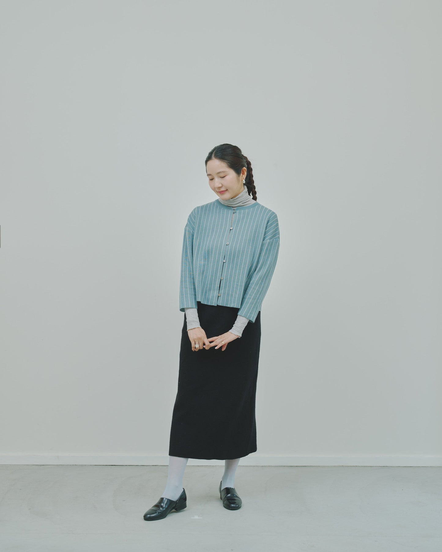 日々 - Cashmere jacquard cardigan -
