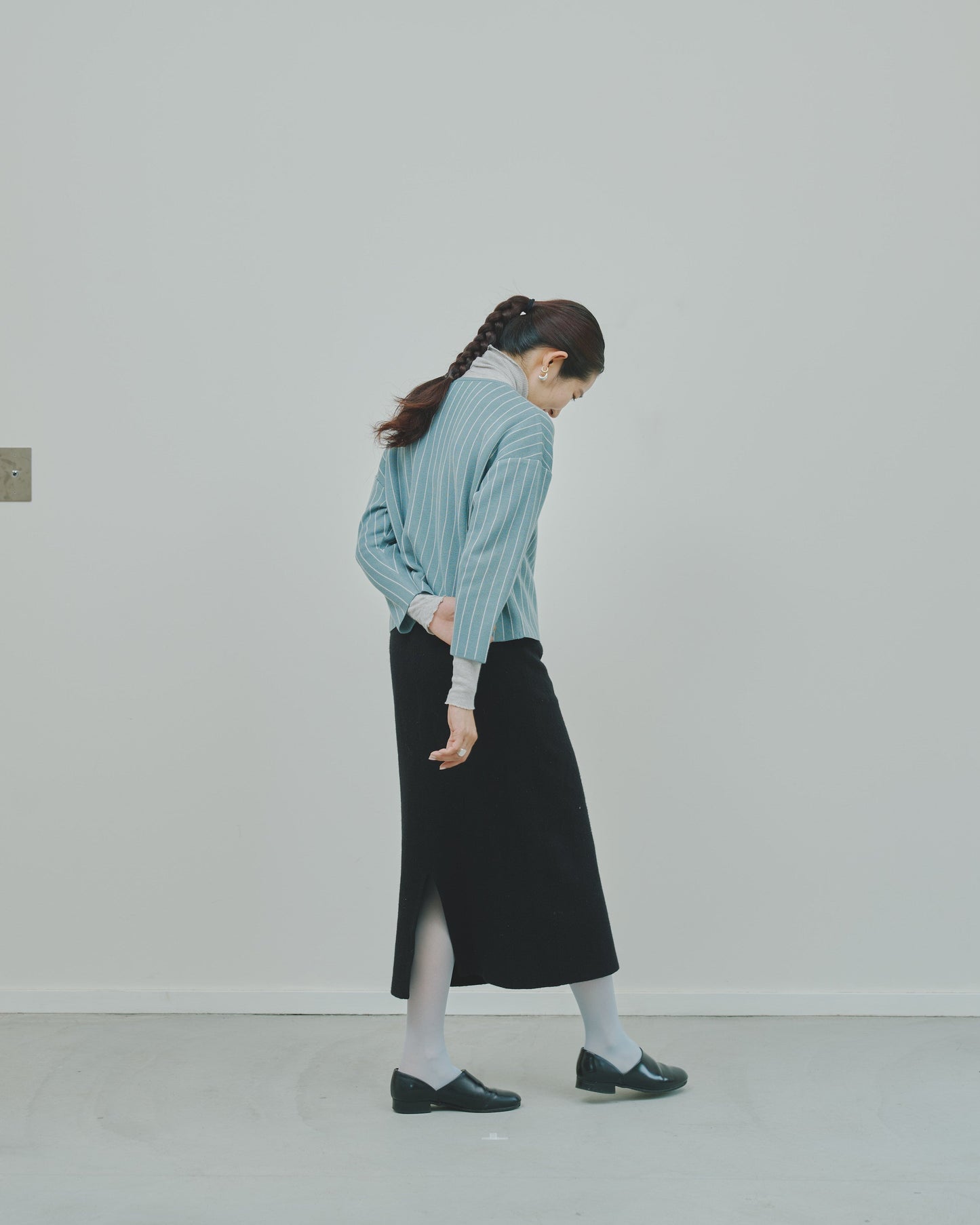 日々 - Cashmere jacquard cardigan -