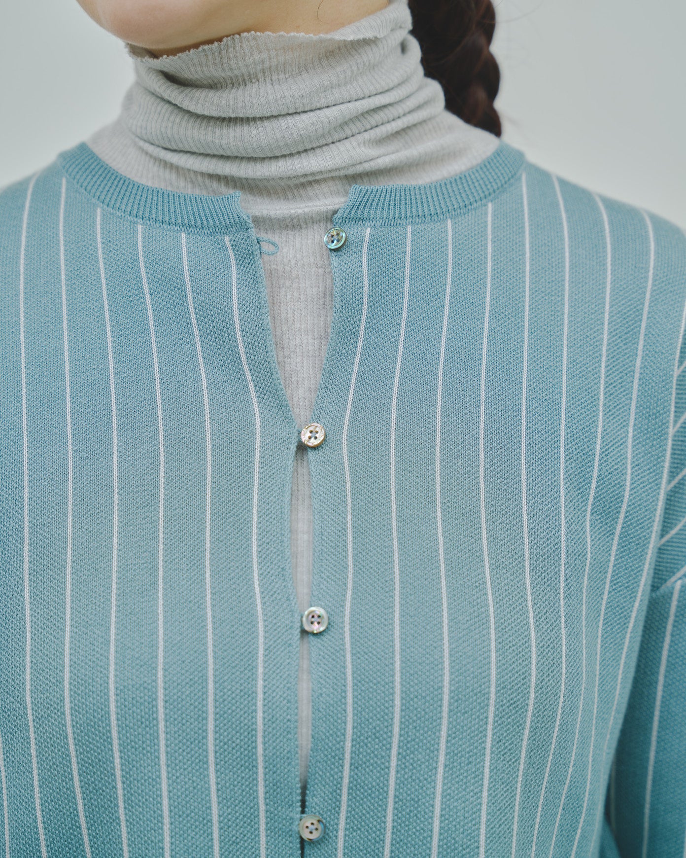 日々 - Cashmere jacquard cardigan -