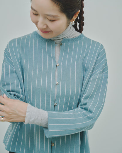 日々 - Cashmere jacquard cardigan -