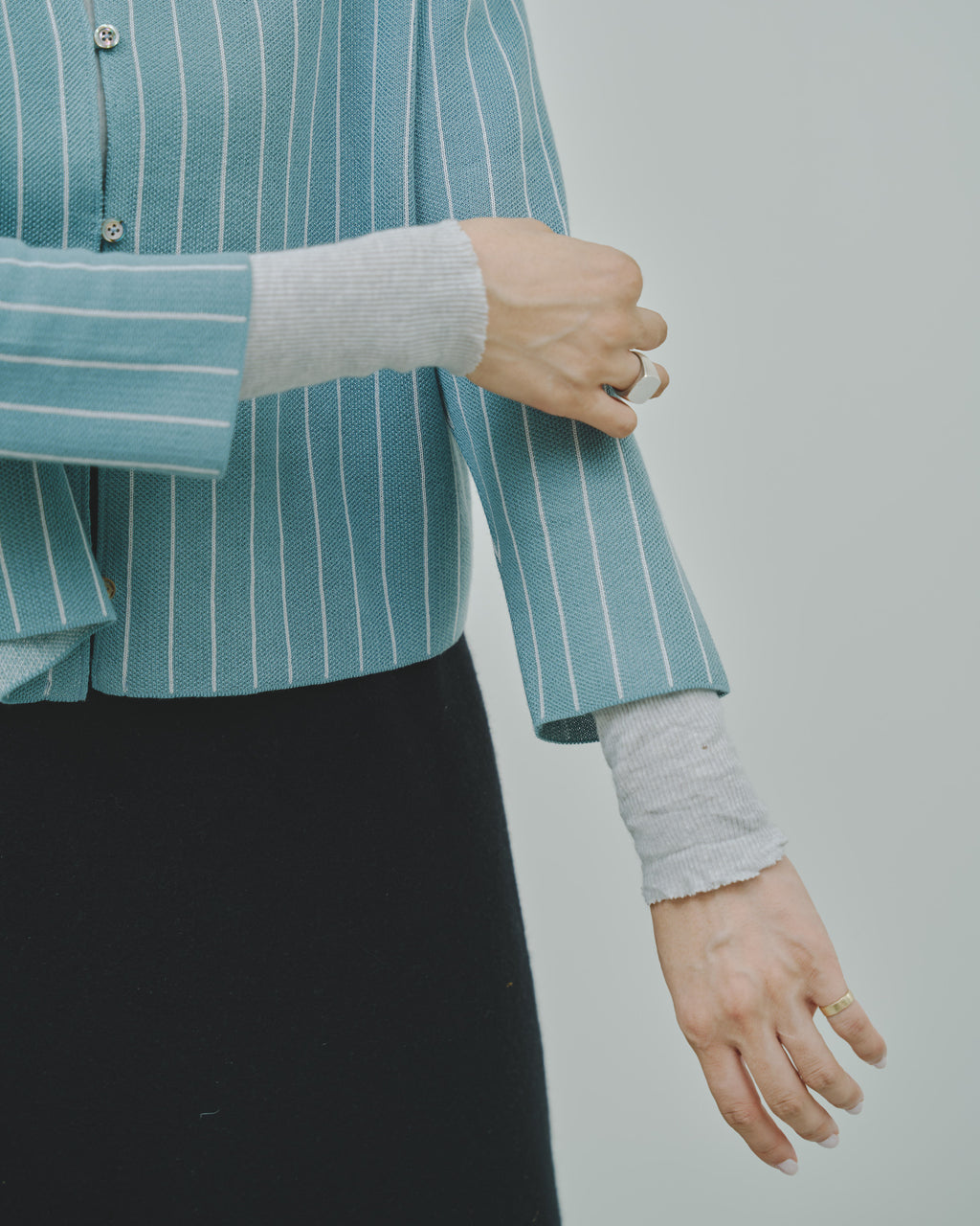 日々 - Lyocell & cashmere jacquard cardigan -
