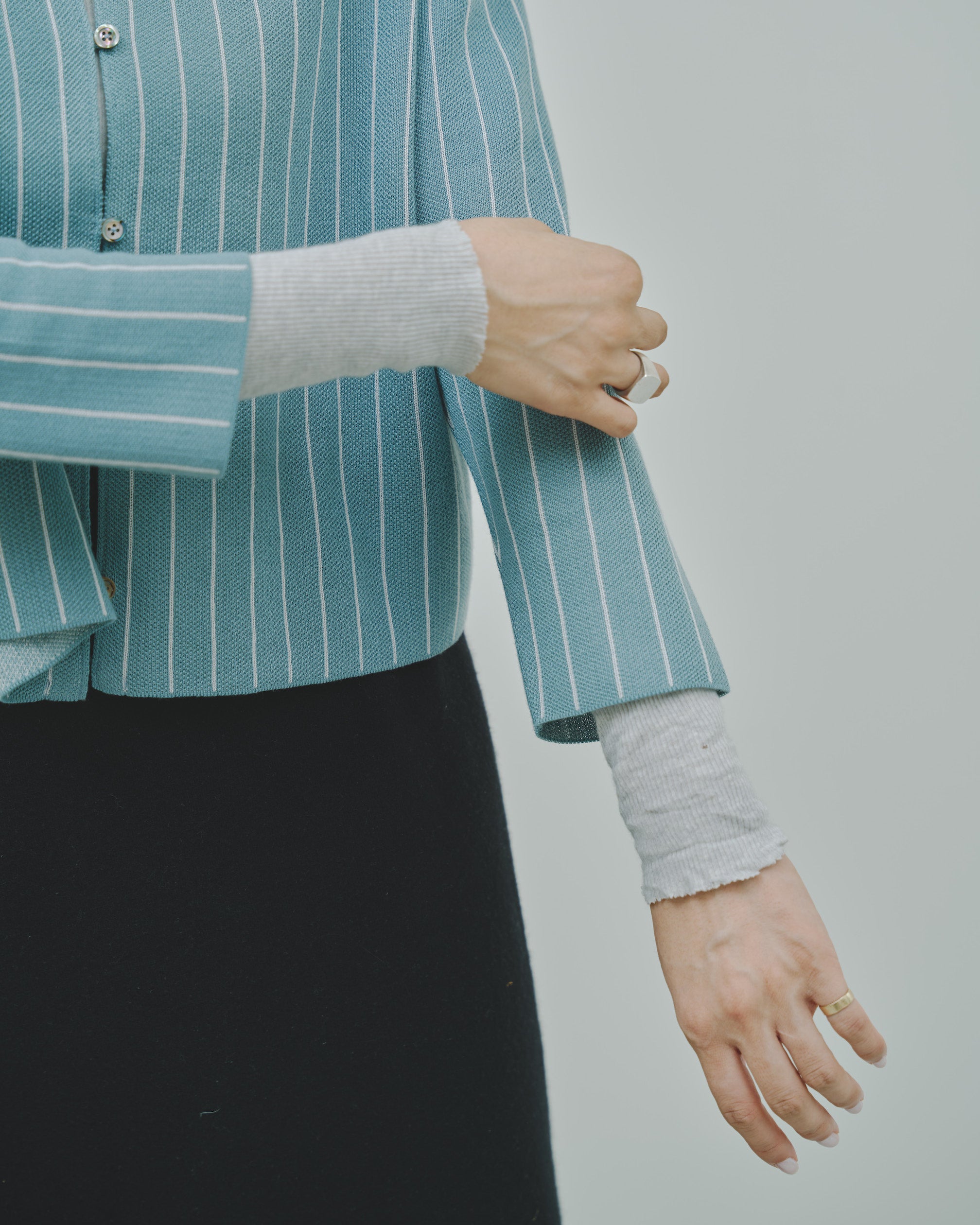 日々 - Lyocell & cashmere jacquard cardigan -