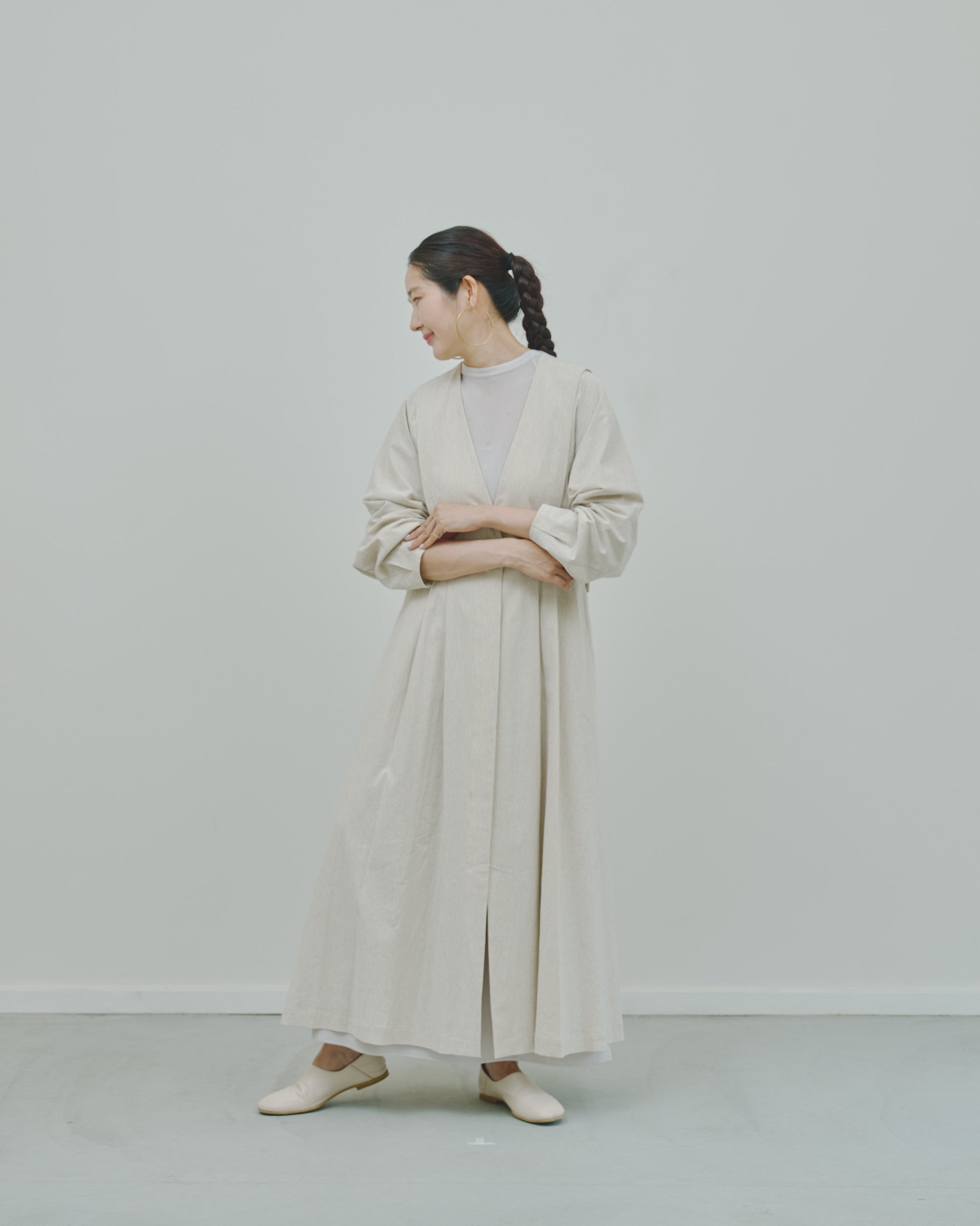 野霧 - Linen&Cotton stretch coat -