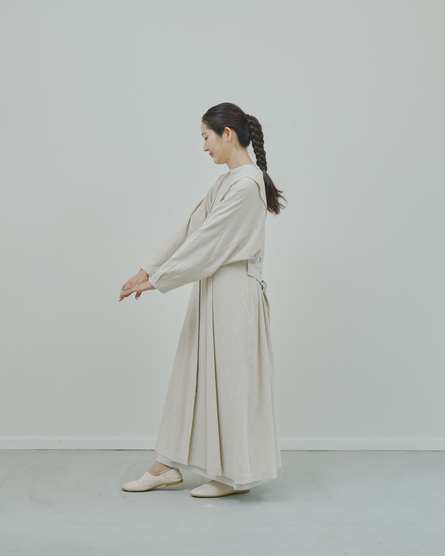 野霧 - Linen&Cotton stretch coat -