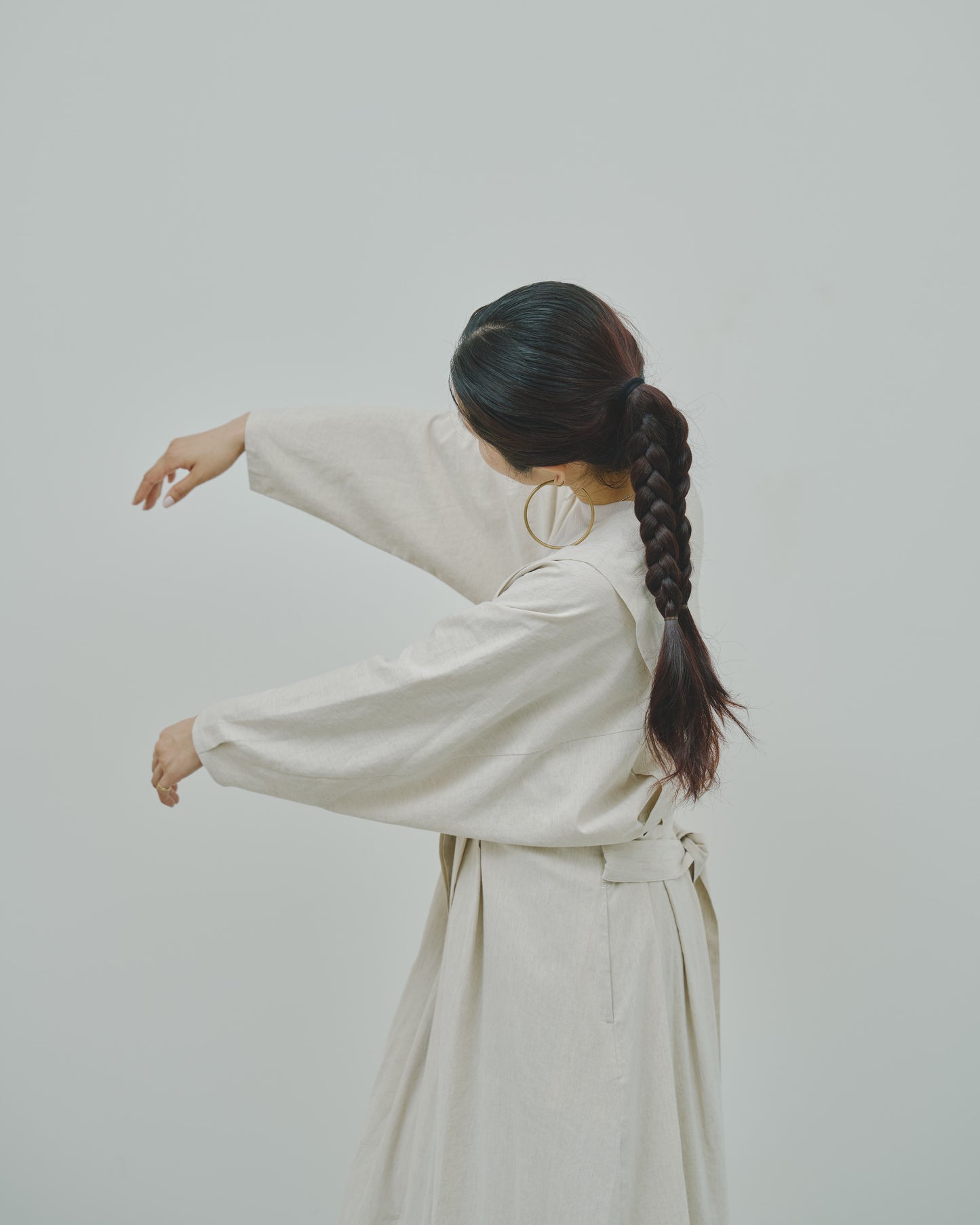 野霧 - Linen&Cotton stretch coat -