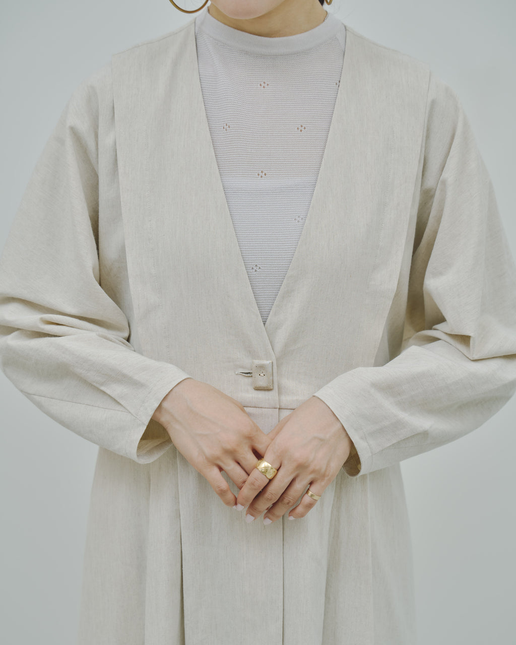 野霧 - Linen&Cotton stretch coat -