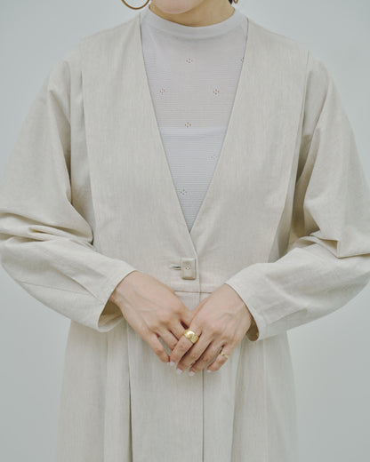 野霧 - Linen&Cotton stretch coat -