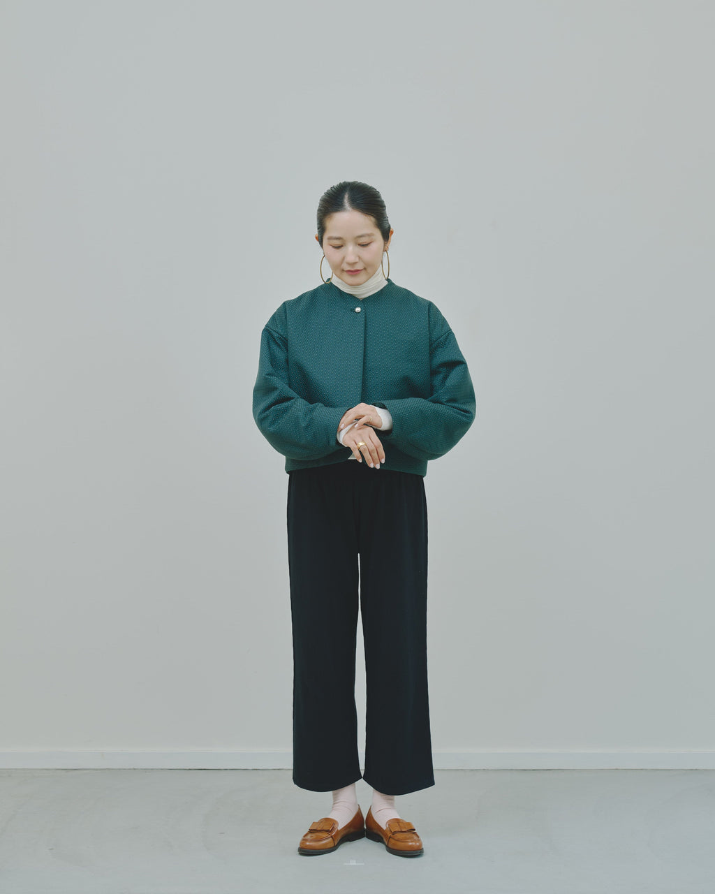 冬芽 - Jacquard Padded Jacket -