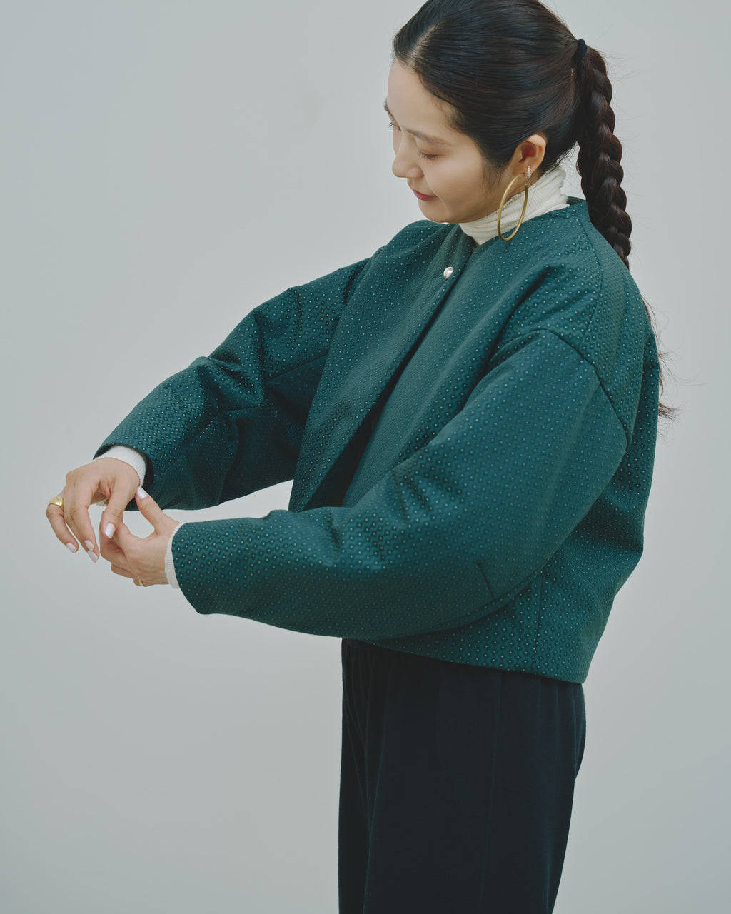 冬芽 - Jacquard Padded Jacket -