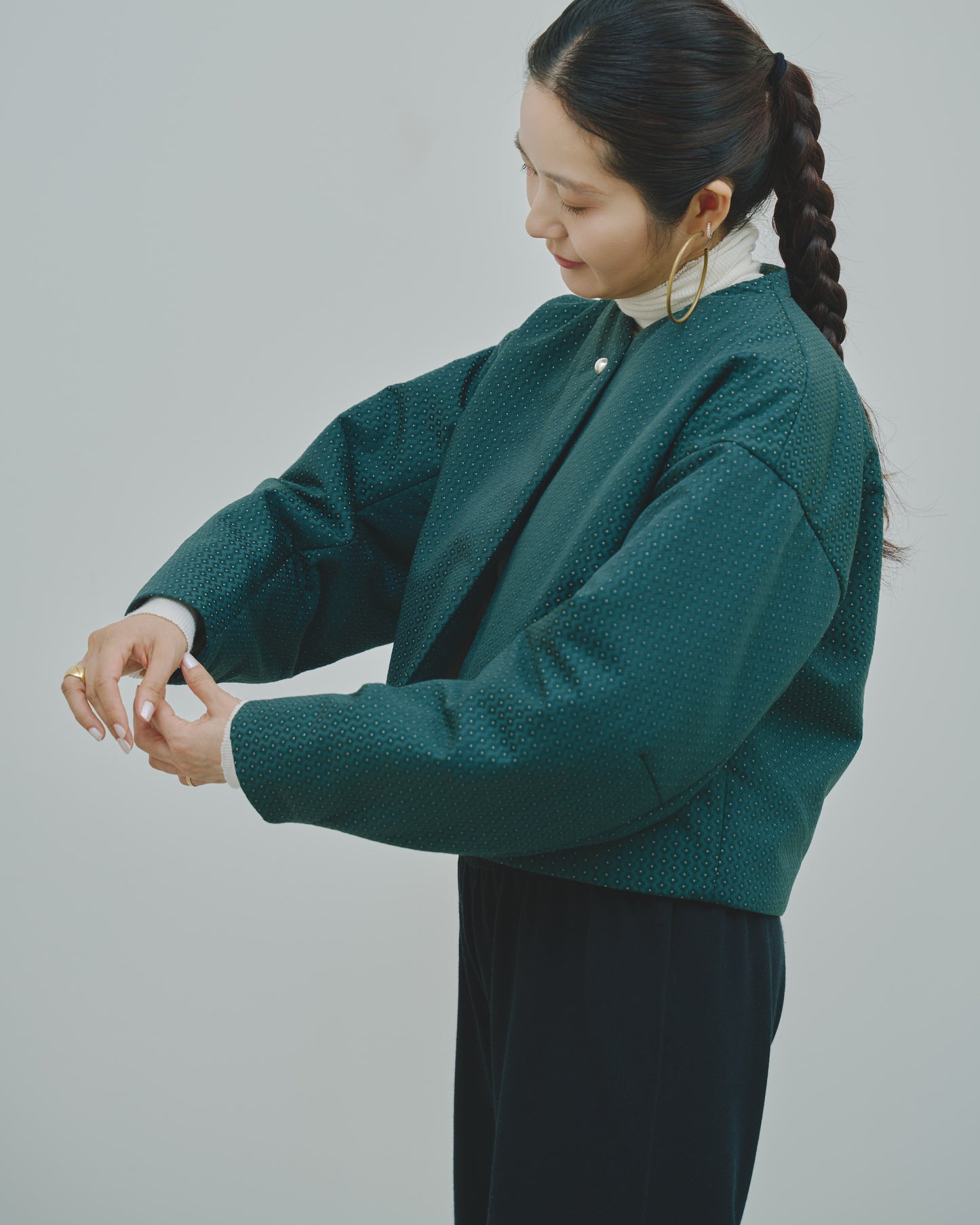 冬芽 - Jacquard Padded Jacket -