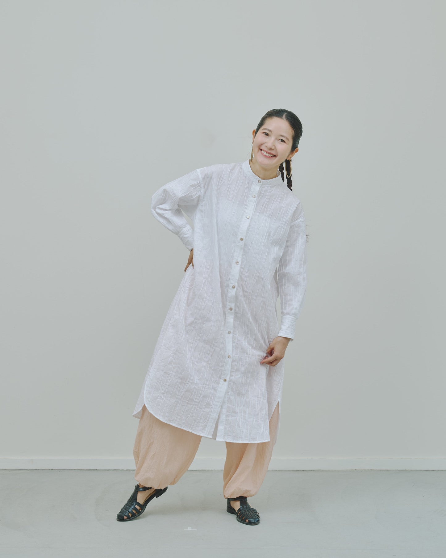 さざ波 - Cotton shirt dress -