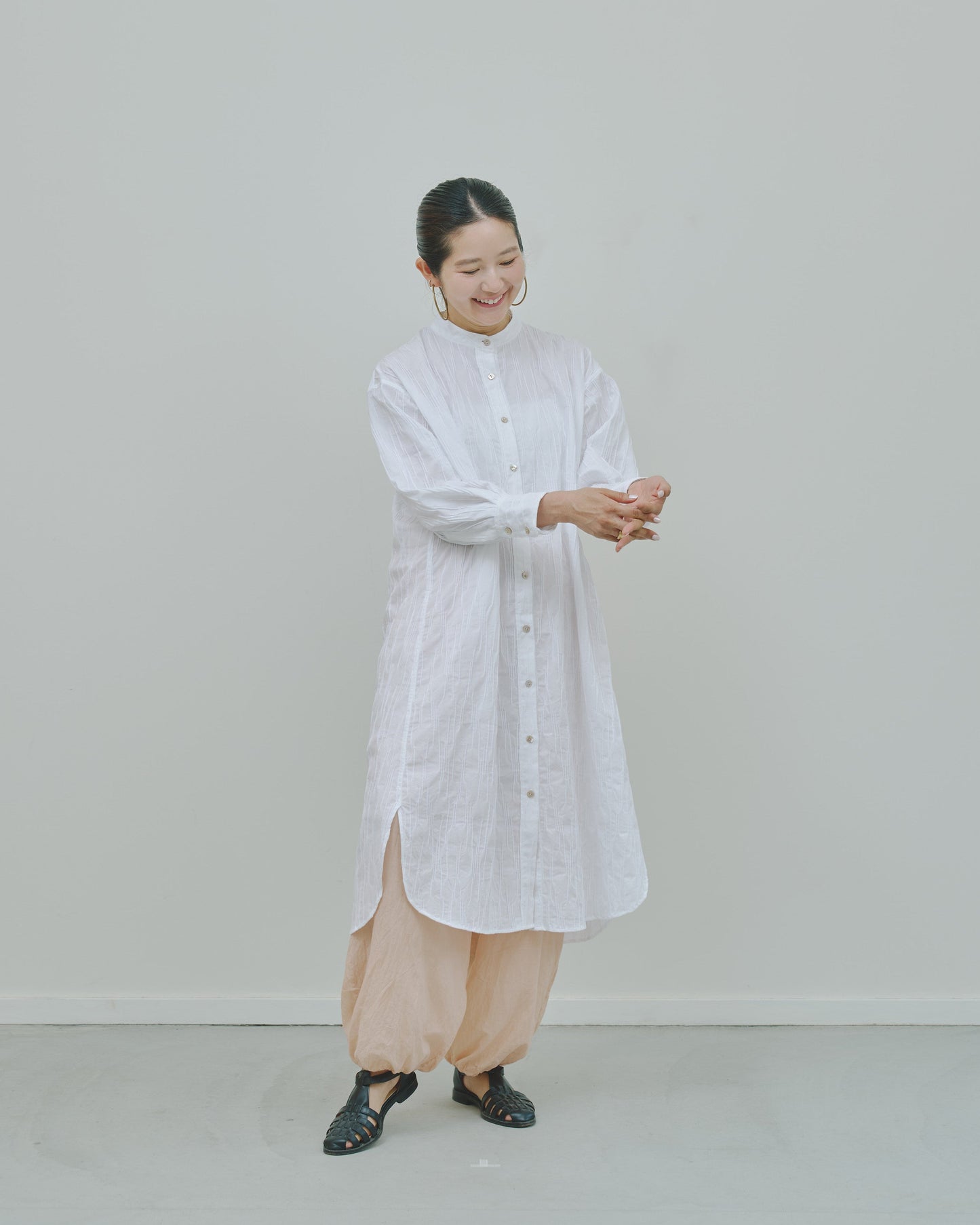 さざ波 - Cotton shirt dress -