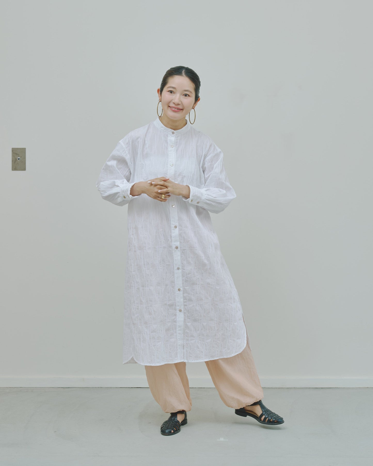 さざ波 - Cotton shirt dress -