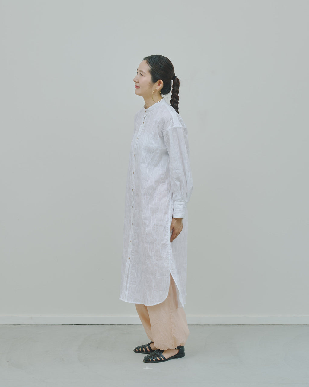 さざ波 - Cotton shirt dress -