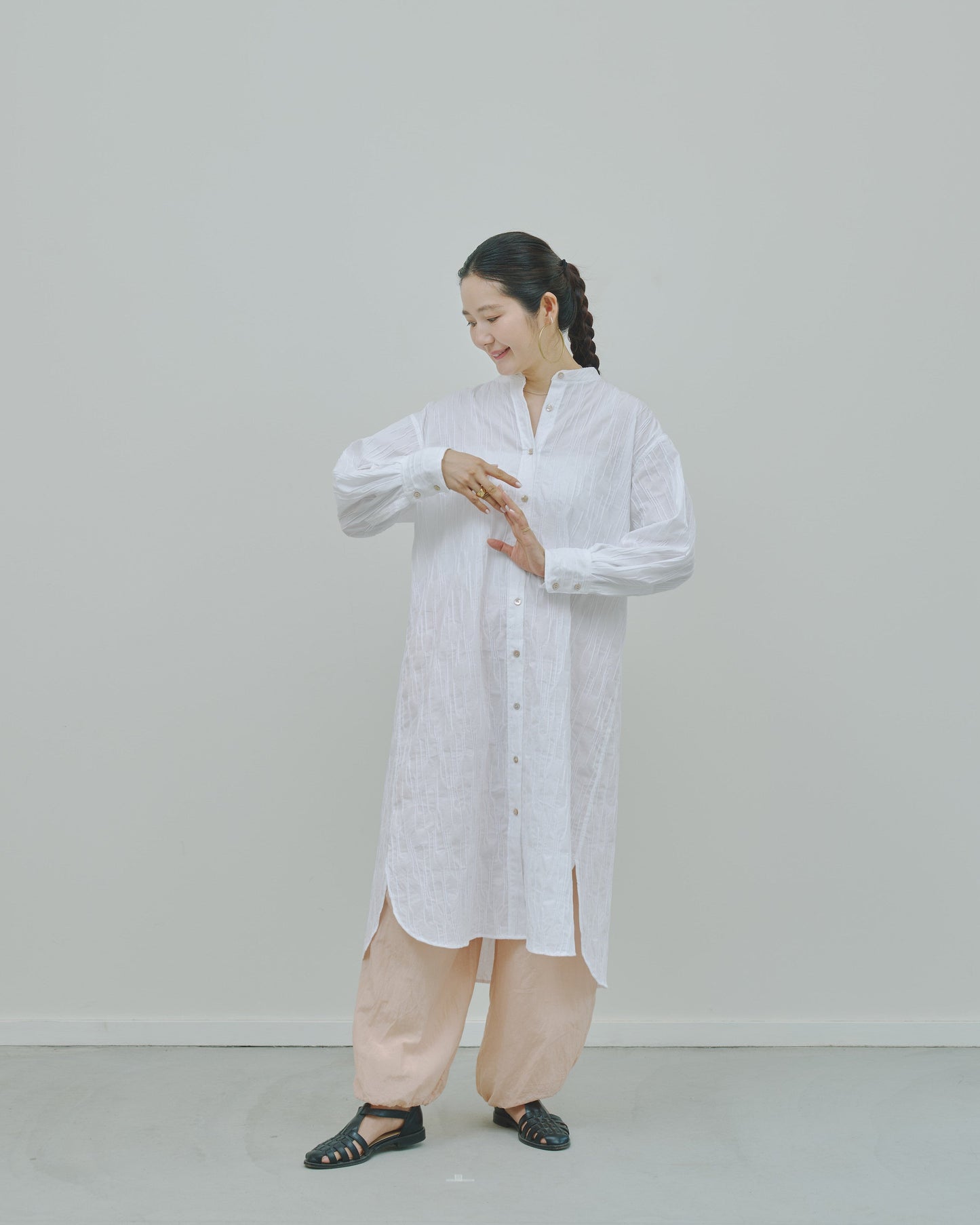 さざ波 - Cotton shirt dress -