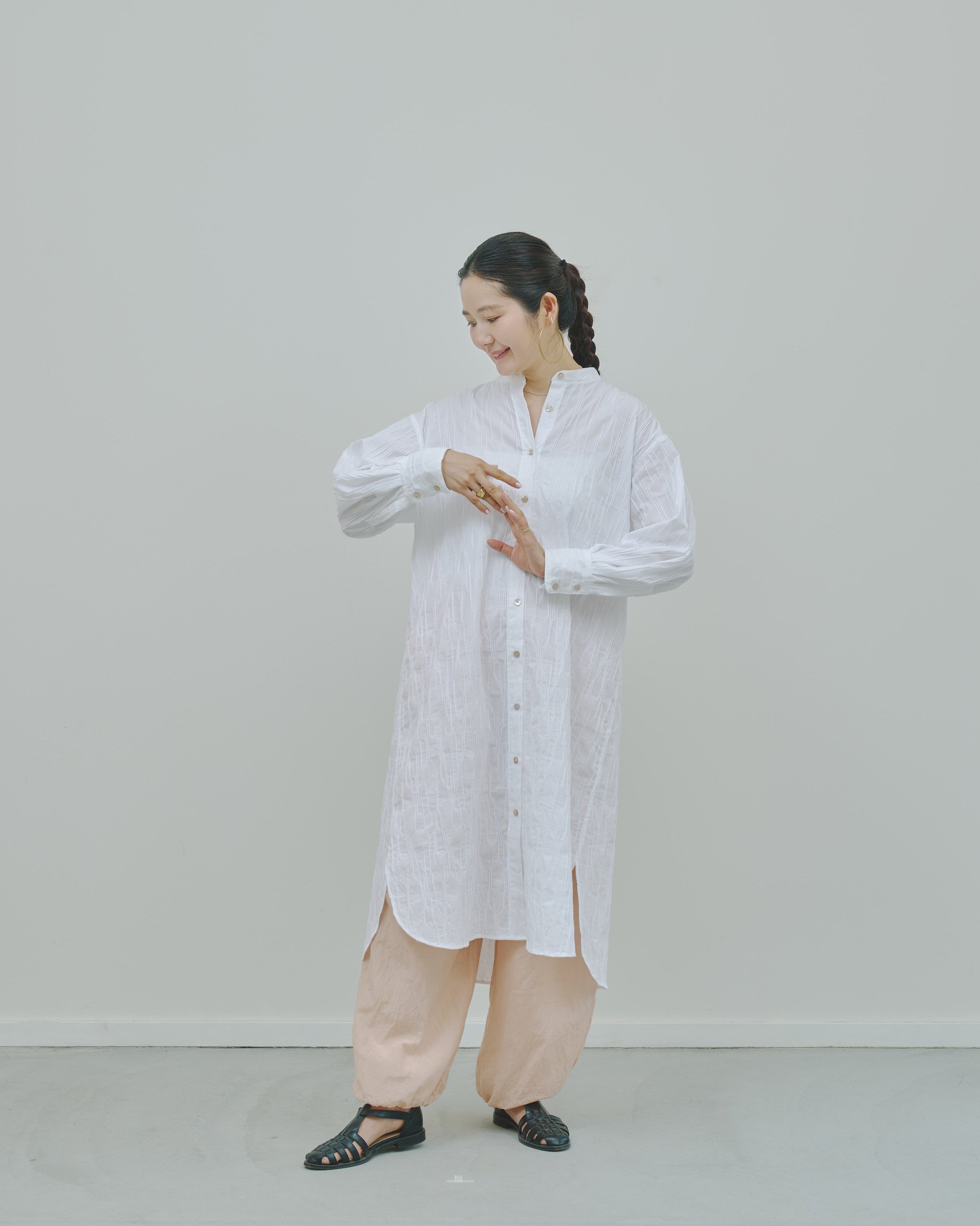 さざ波 - Cotton shirt dress -