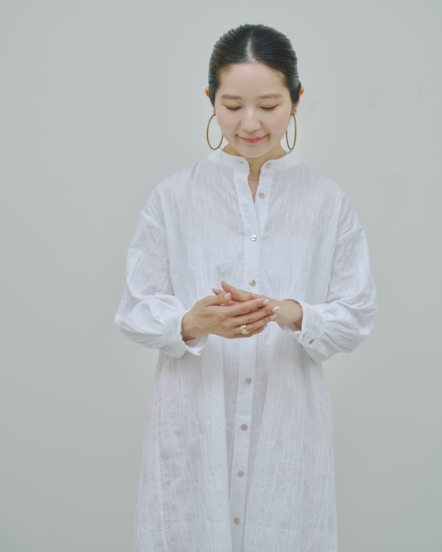 さざ波 - Cotton shirt dress -