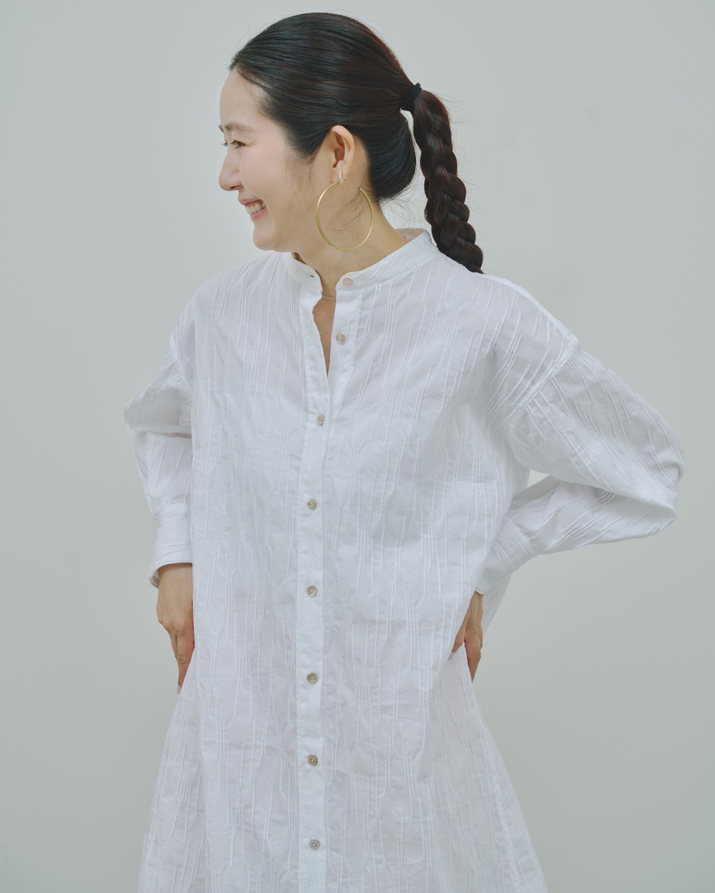 さざ波 - Cotton shirt dress -