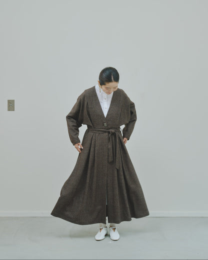 豊穣 - Wool tweed coat -