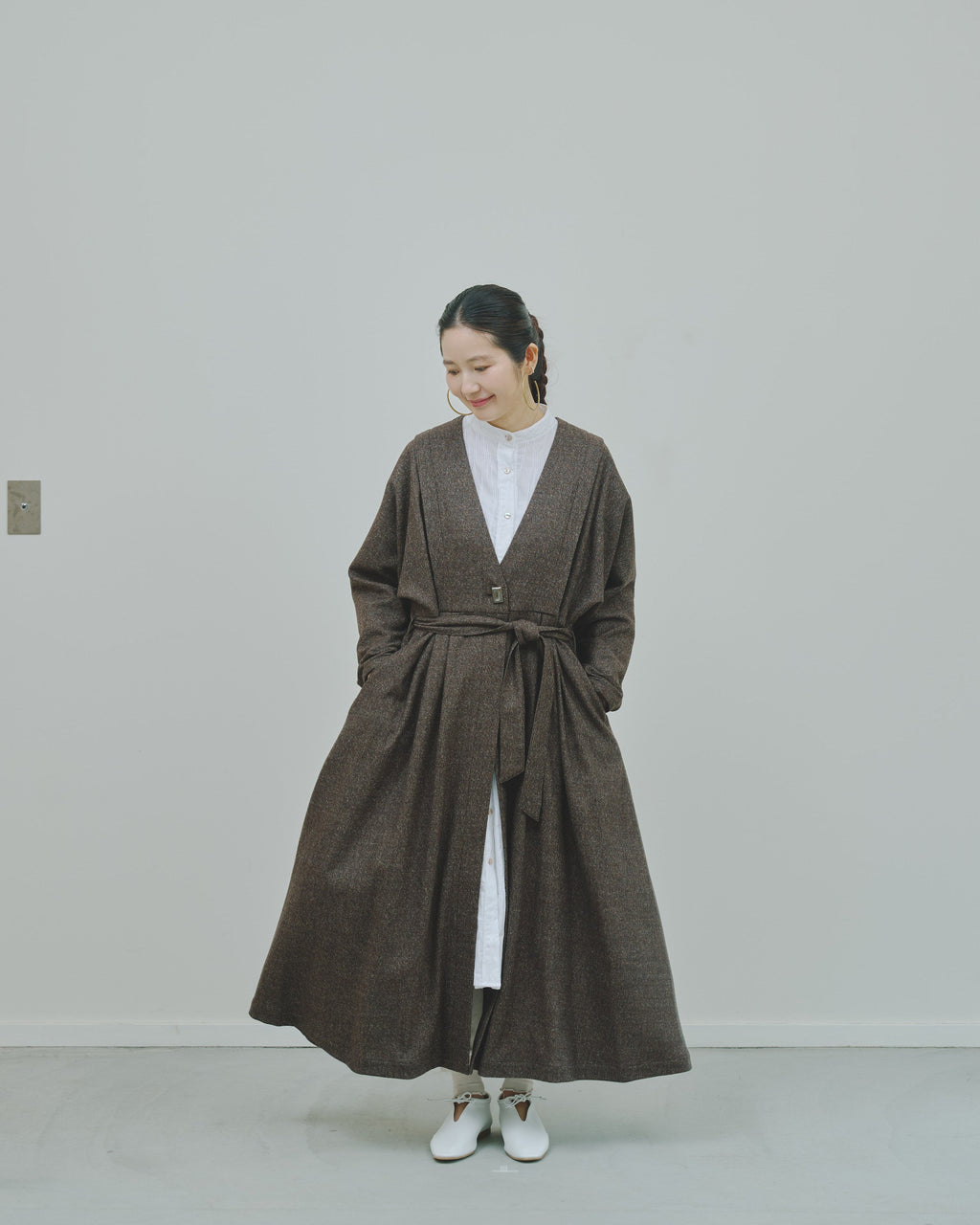 豊穣 - Wool tweed coat -