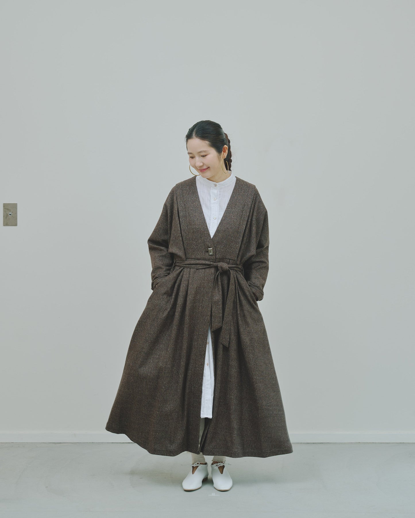 豊穣 - Wool tweed coat -