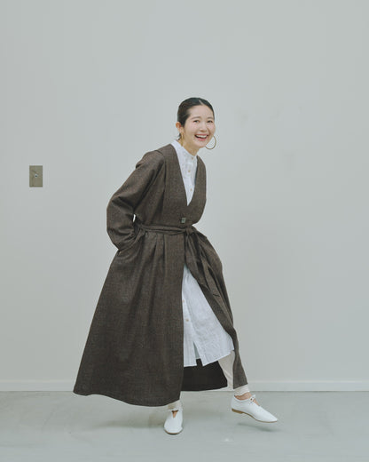 豊穣 - Wool tweed coat -