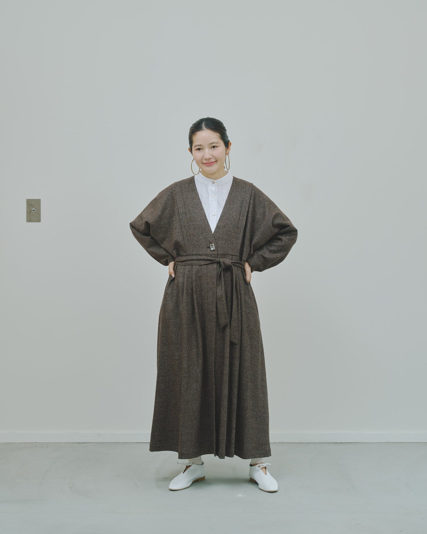 豊穣 - Wool tweed coat -