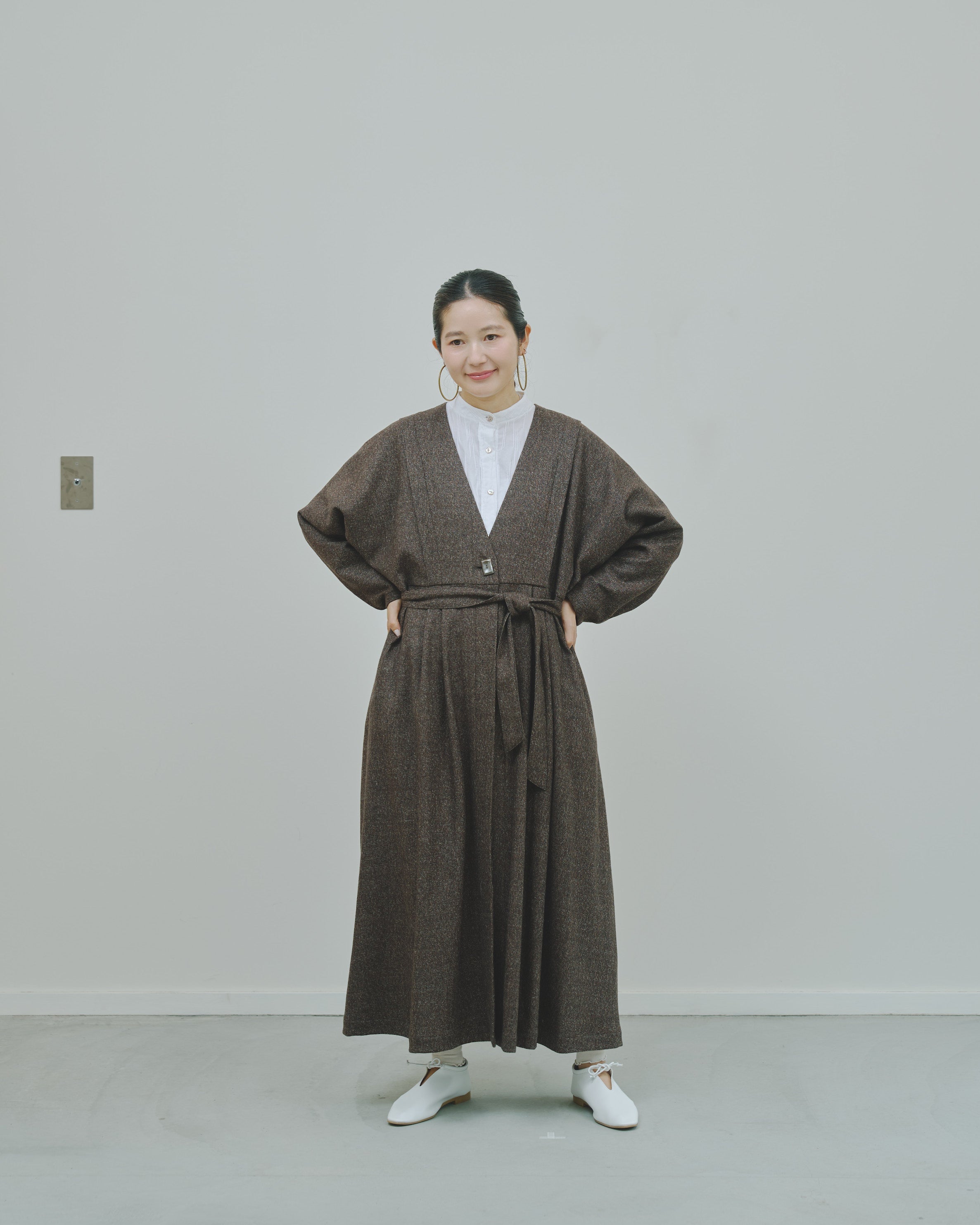 豊穣 - Wool tweed coat -