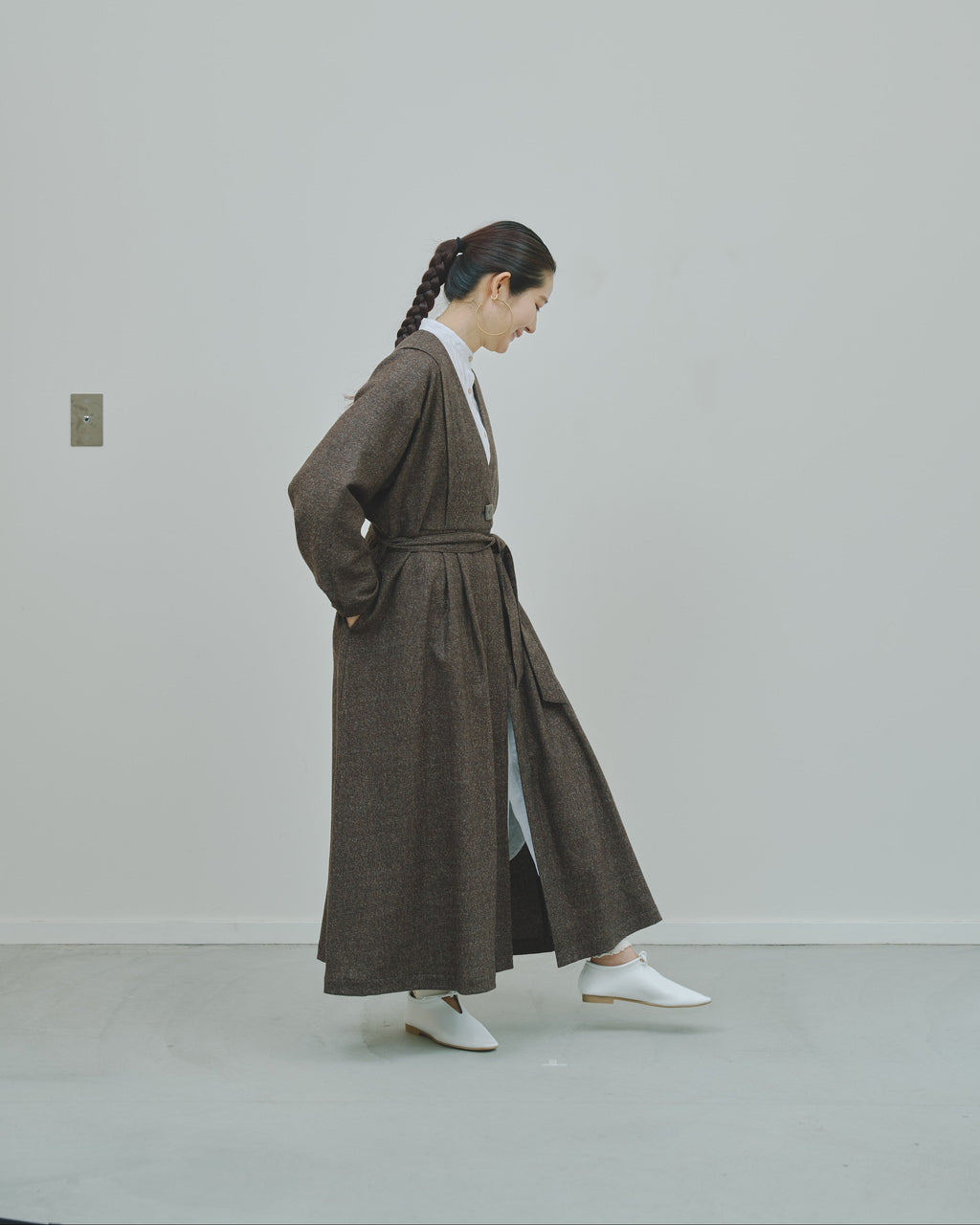 豊穣 - Wool tweed coat -