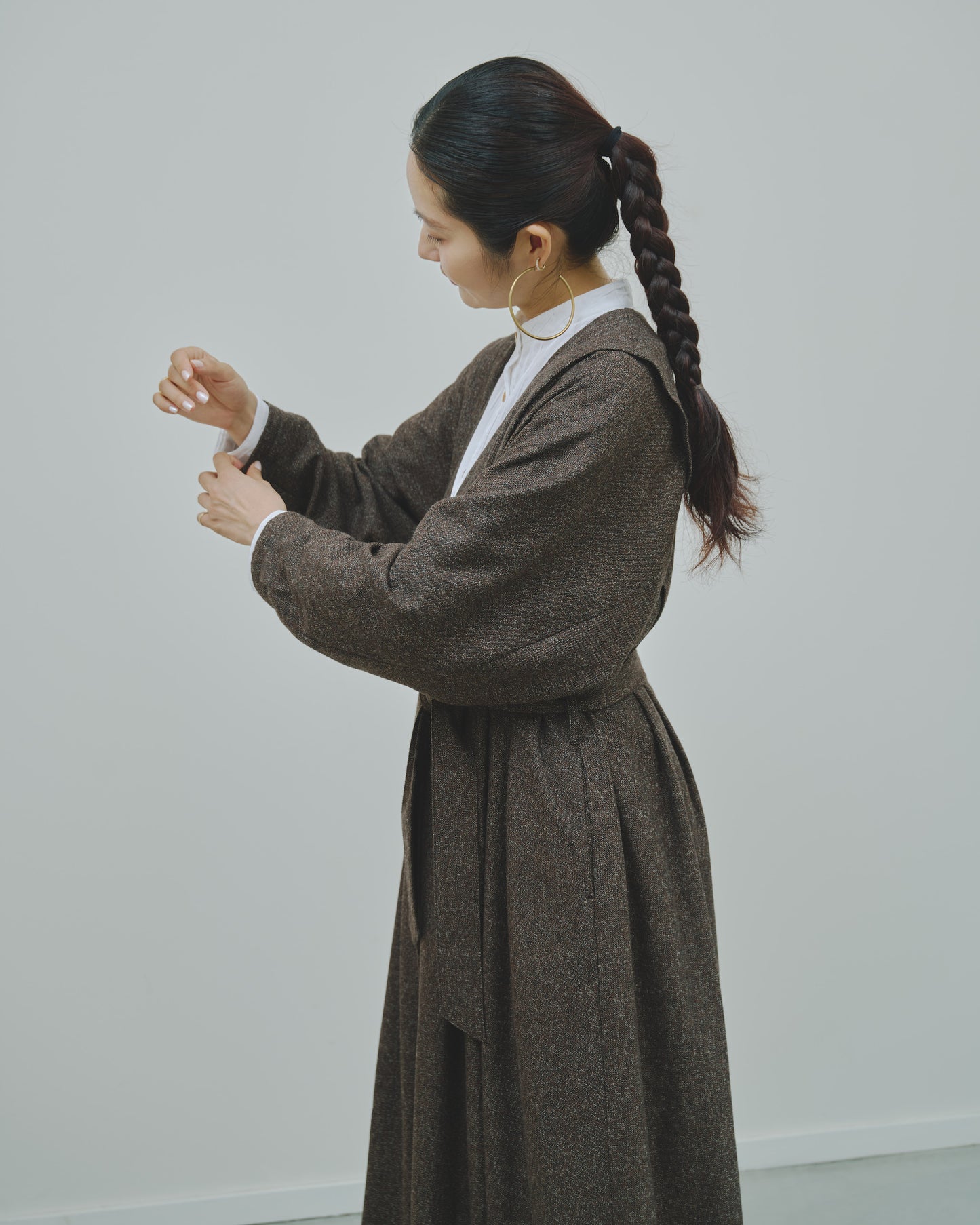 豊穣 - Wool tweed coat -