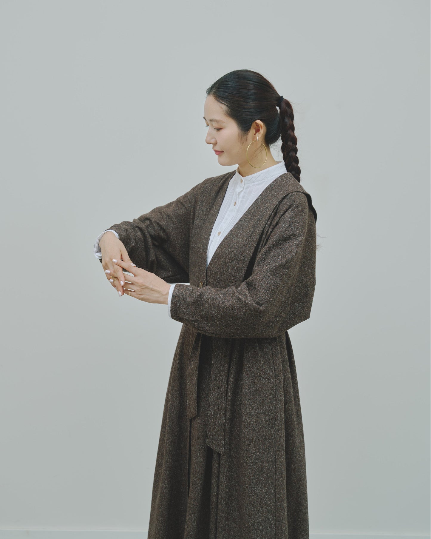 豊穣 - Wool tweed coat -