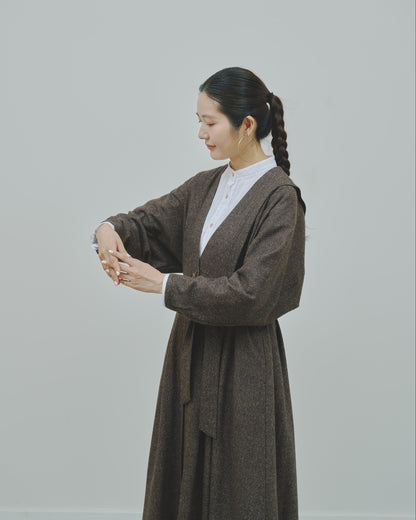 豊穣 - Wool tweed coat -