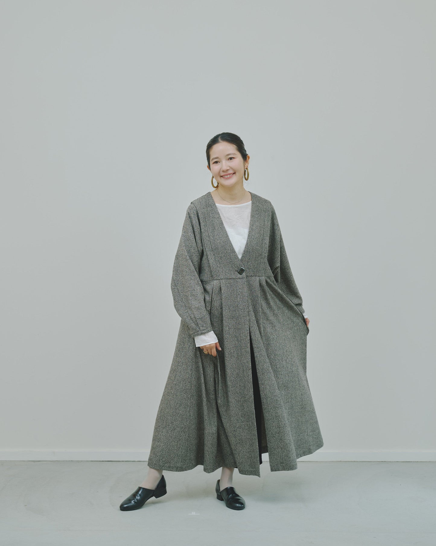 豊穣 - Wool tweed coat -
