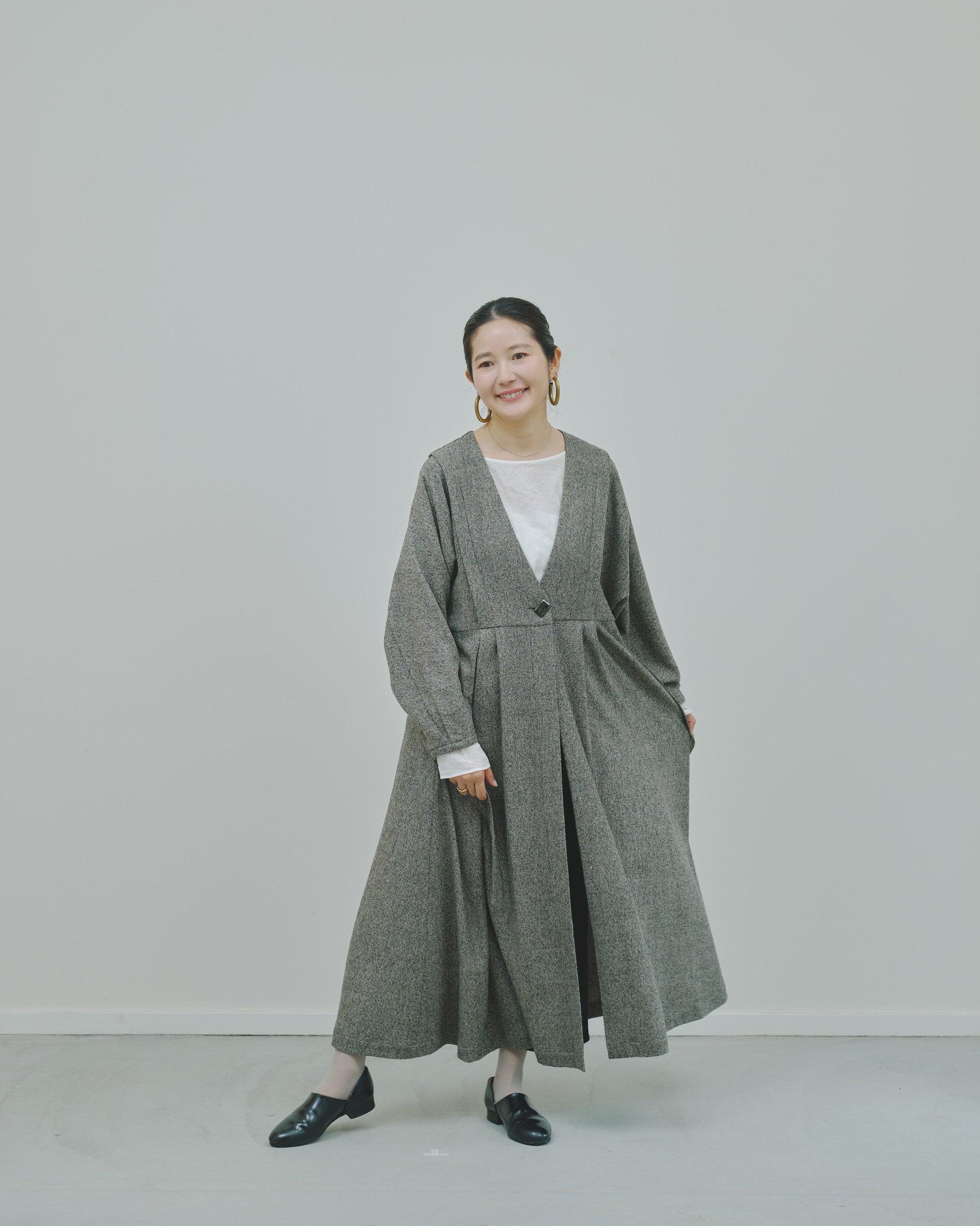 豊穣 - Wool tweed coat -