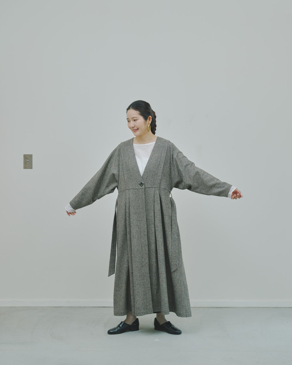 豊穣 - Wool tweed coat -