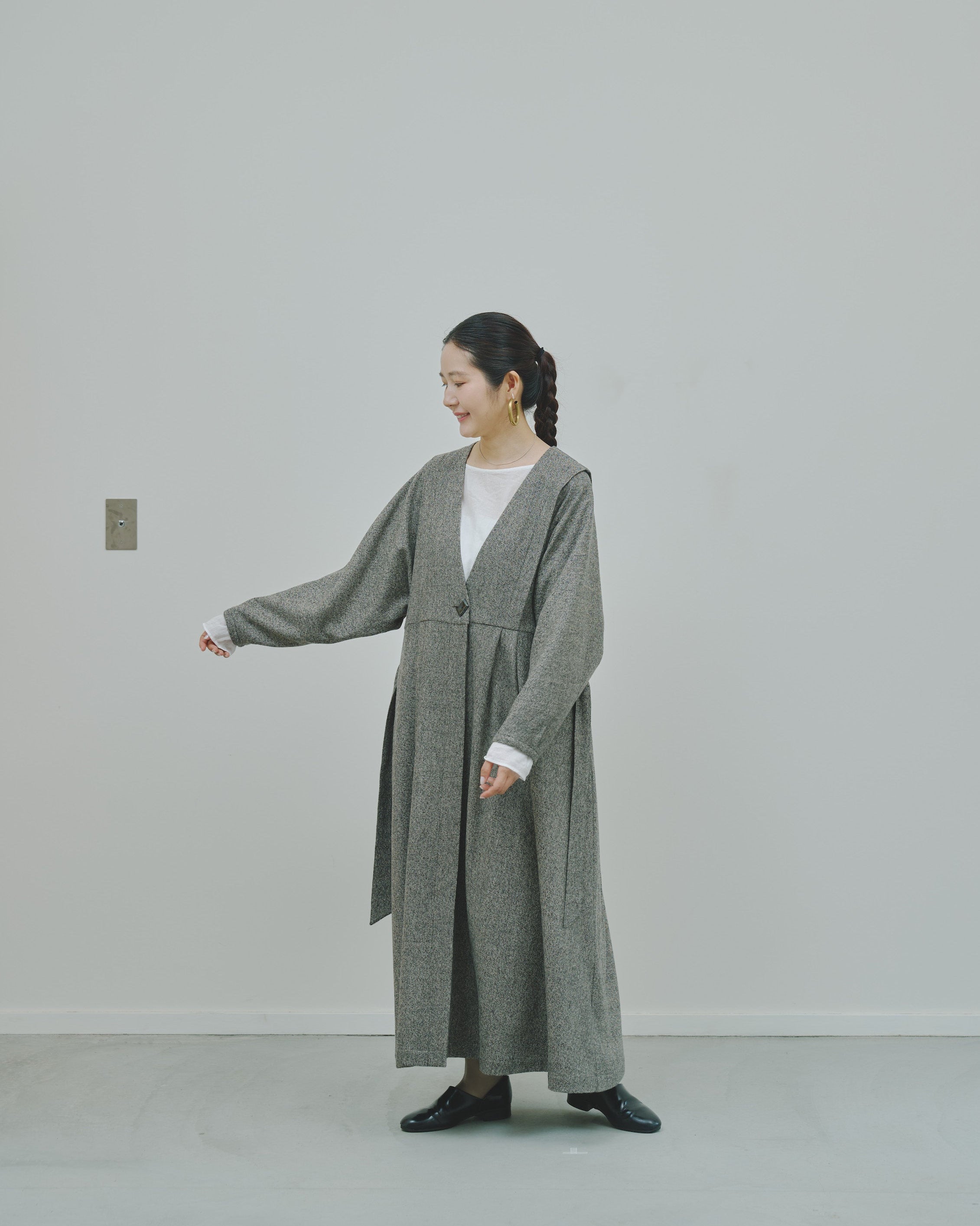 豊穣 - Wool tweed coat -