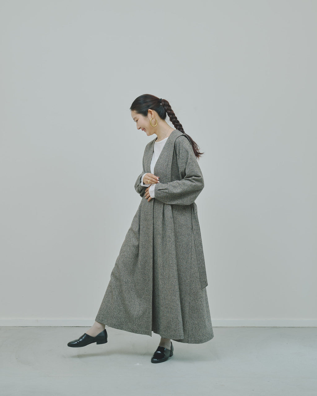 豊穣 - Wool tweed coat -