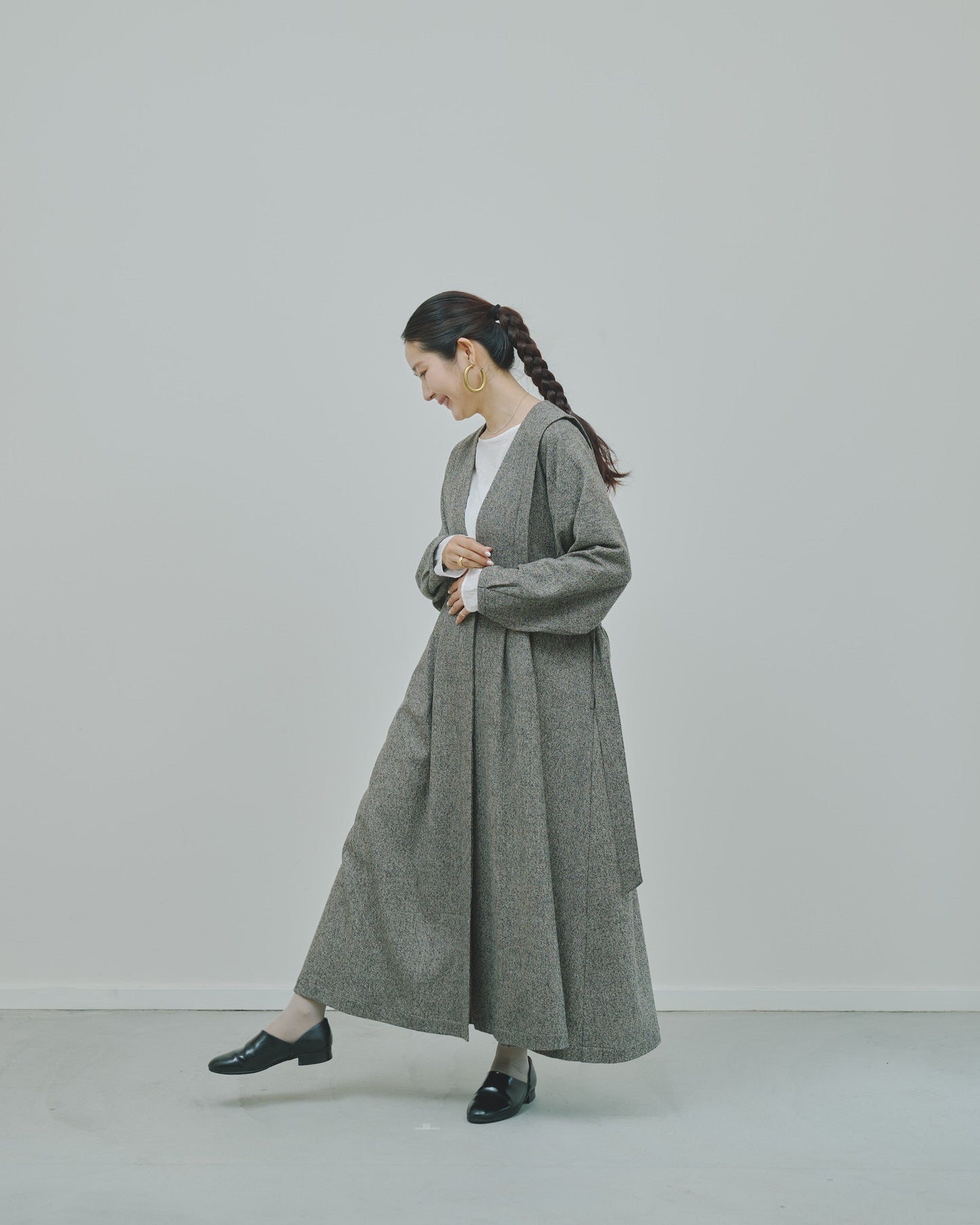 豊穣 - Wool tweed coat -