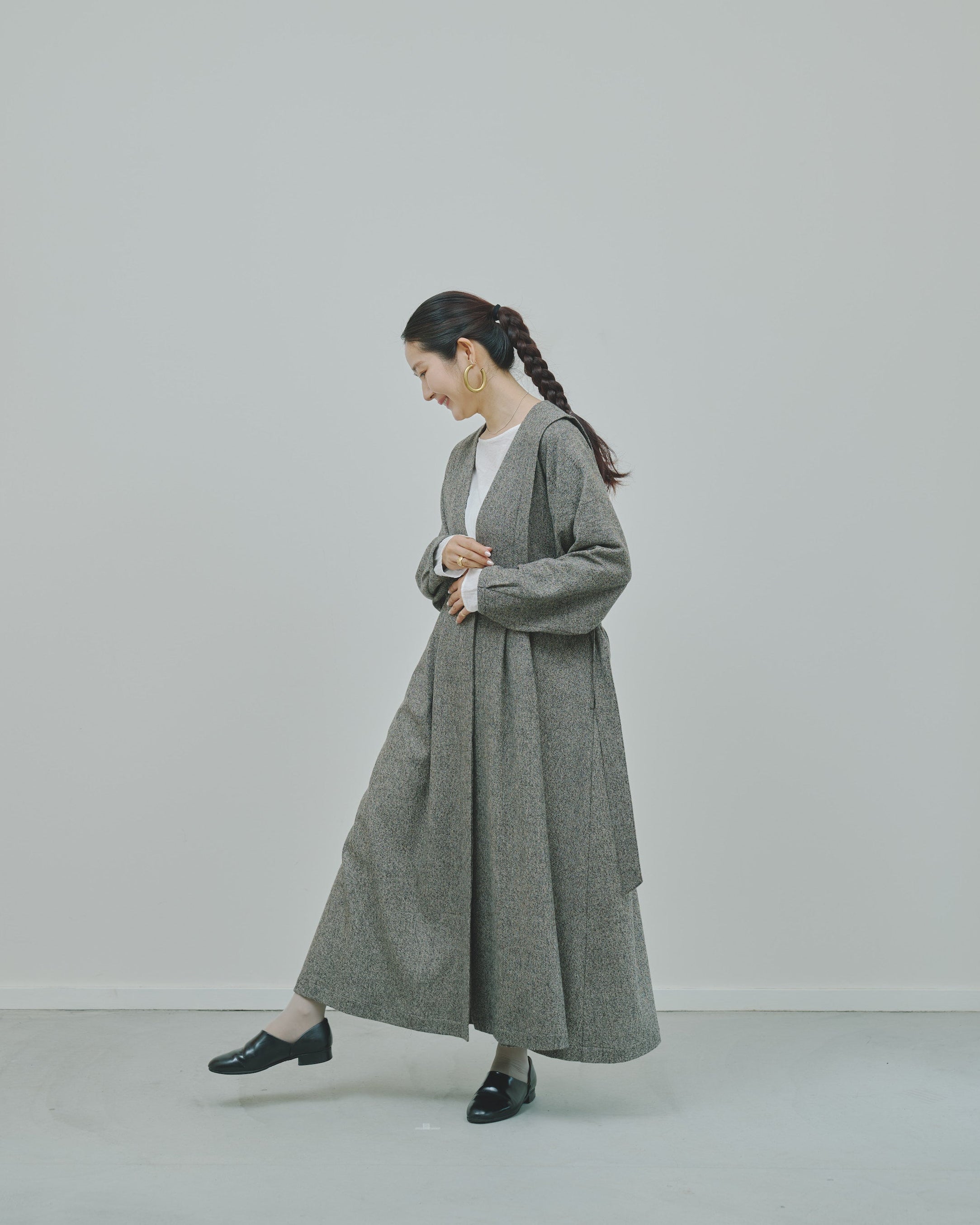 豊穣 - Wool tweed coat -