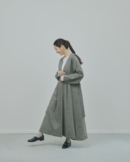 豊穣 - Wool tweed coat -