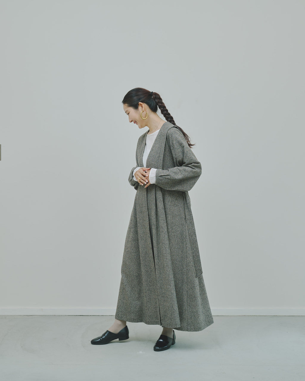 豊穣 - Wool tweed coat -