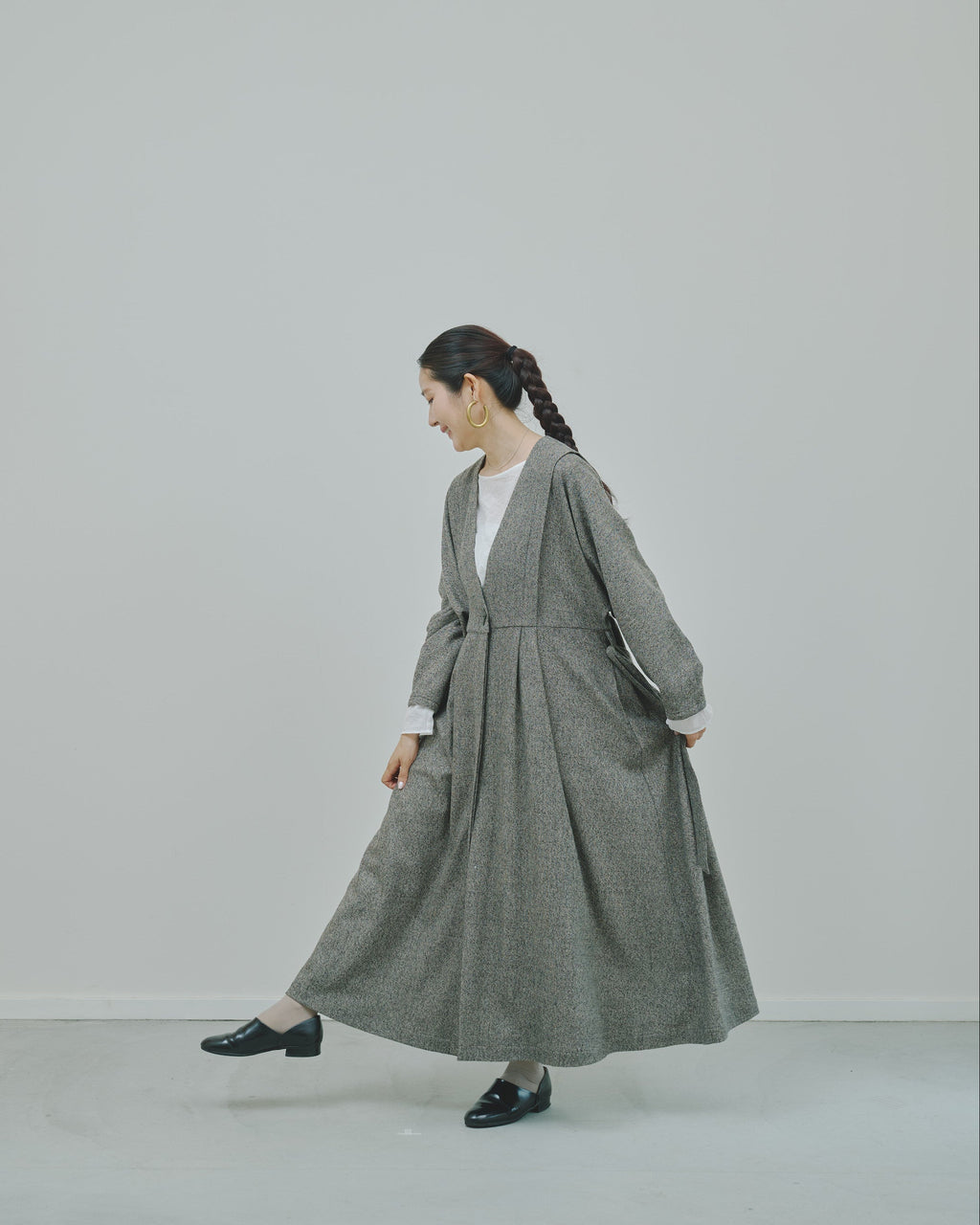 豊穣 - Wool tweed coat -