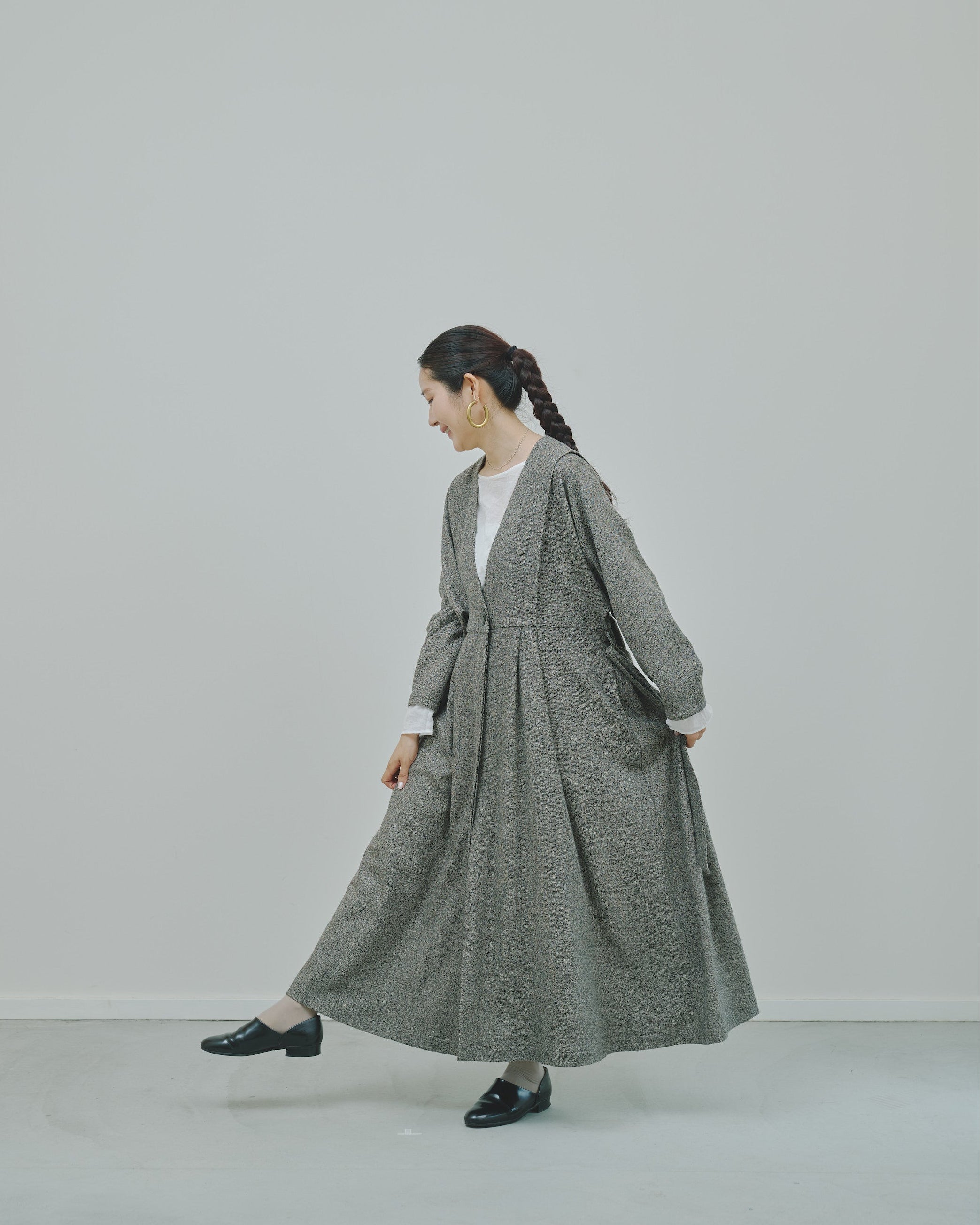 豊穣 - Wool tweed coat -