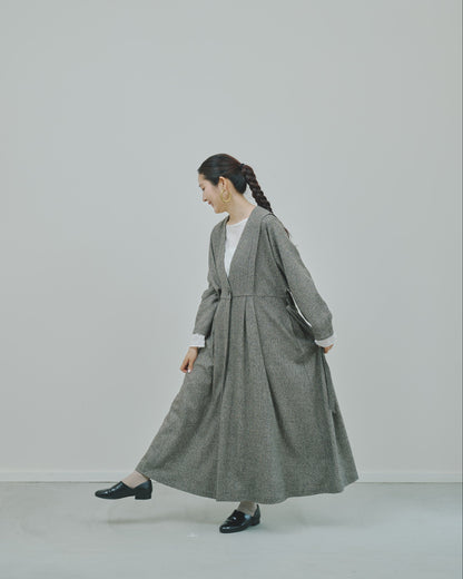 豊穣 - Wool tweed coat -