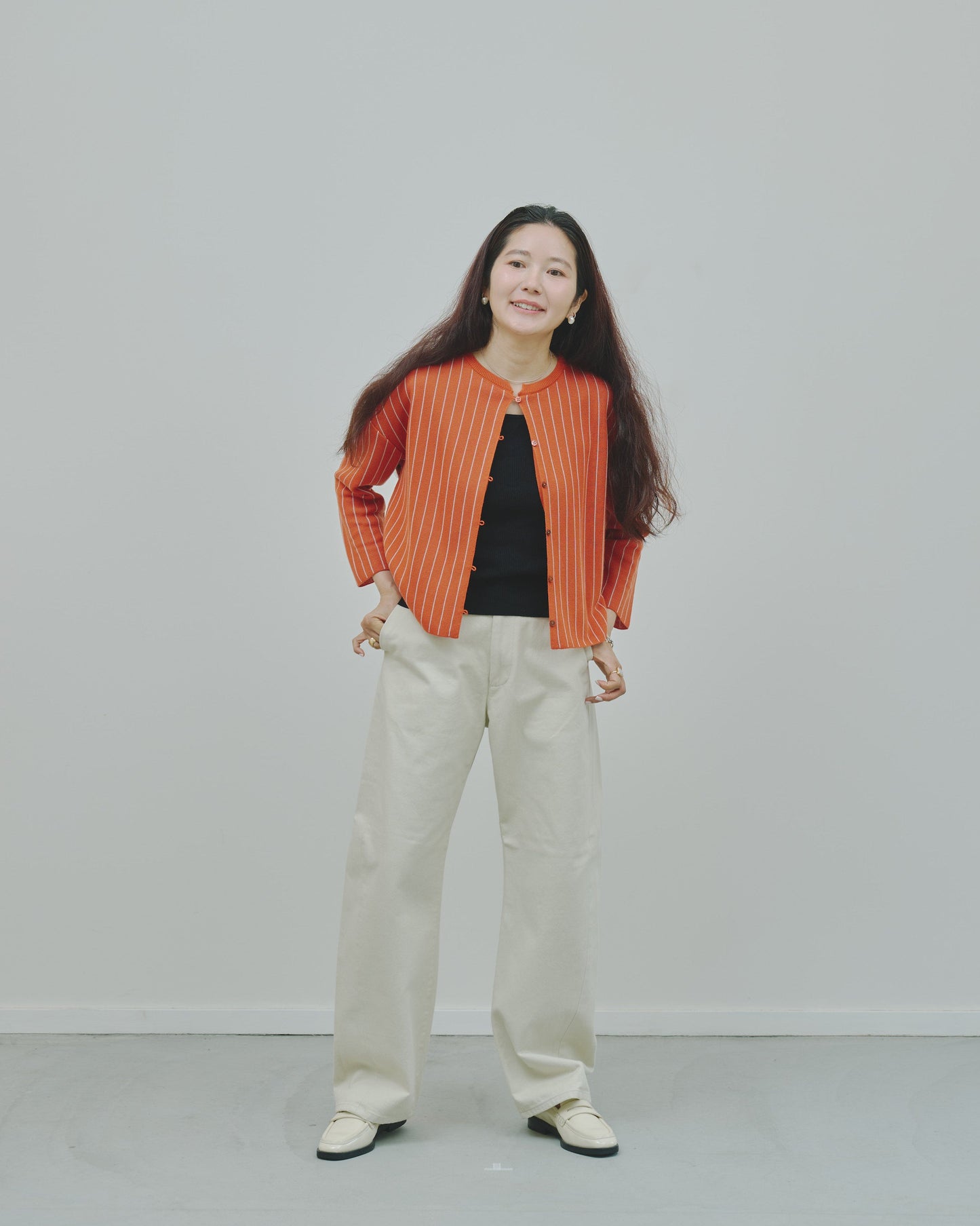 日々 - Cashmere jacquard cardigan -
