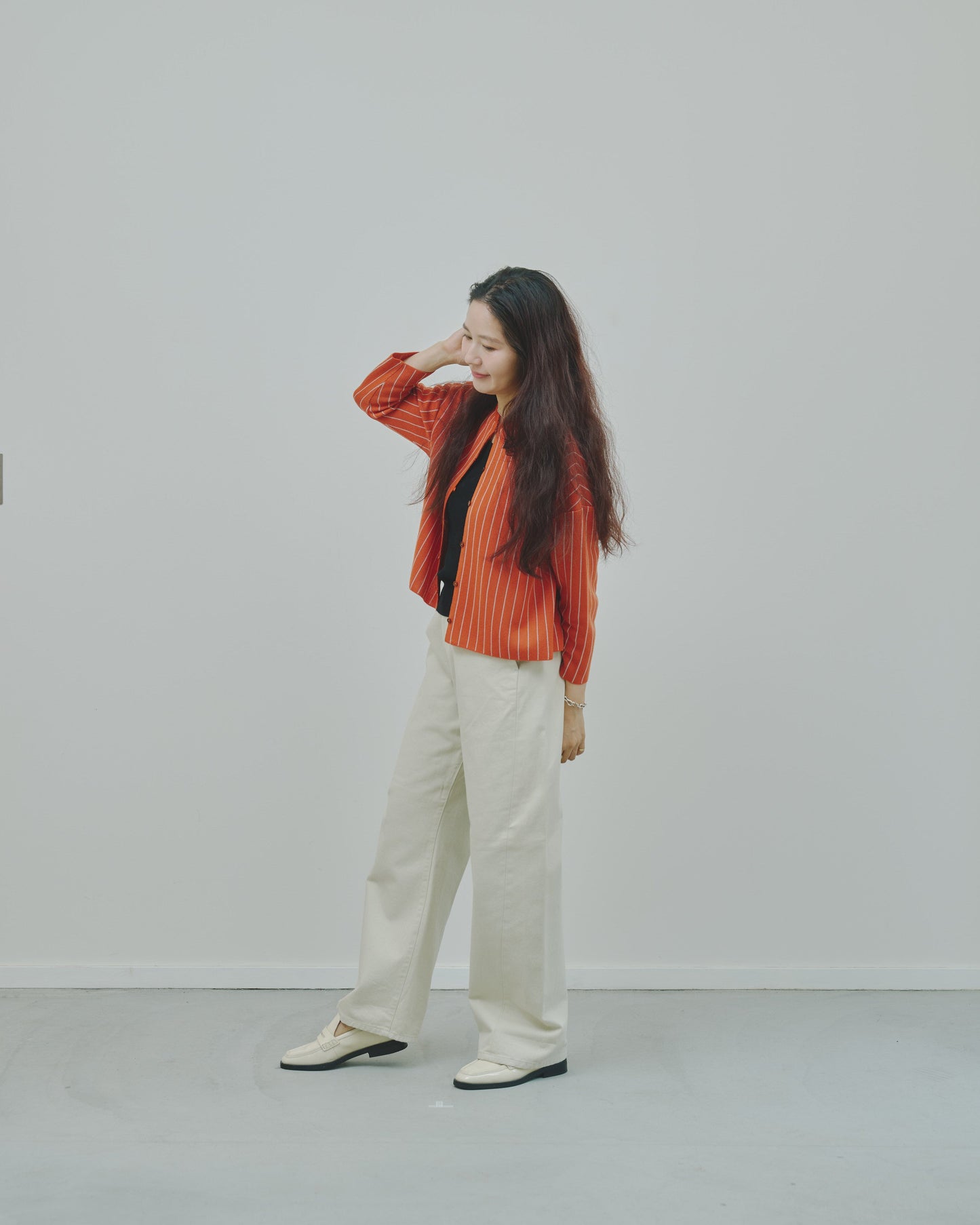 日々 - Cashmere jacquard cardigan -